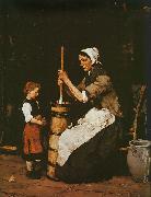 Woman Churning